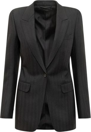 Tom Ford Wollen Blazer - Dames - Blazers - Zwart - S - Wol - Jassen