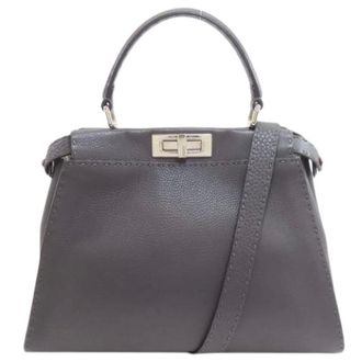 Fendi Pre-owned Vintage Handbag - Dames - Pre-owned - Grijs - Maat: ONE Size Leer