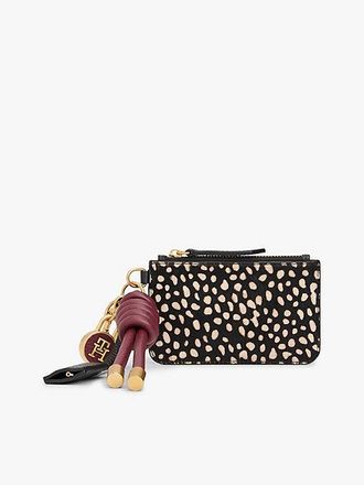 Tommy Hilfiger Monedero de piel con colgantes m&uacute;ltiples