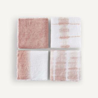 AM.PM Set van 4 servetten, tie and dye Sunrise