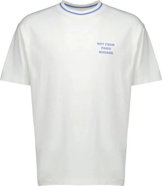 Dr&ocirc;le de Monsieur Hombre, Camisetas, Blanco, Talla: L