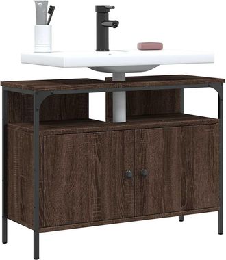 vidaXL Armario Lavabo Ba&ntilde;o Madera Ingenier&iacute;a Roble Marr&oacute;n 80x30x60 Cm Vidaxl