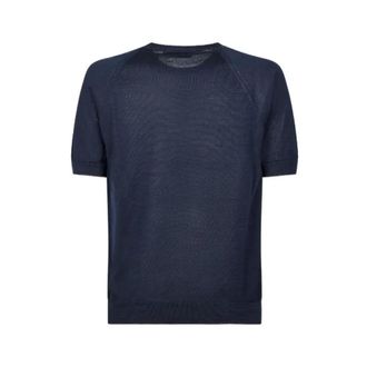 Tagliatore Round-neck Knitwear, male, Blue, Size: L Maglia