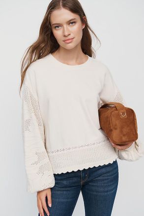 Pilcro 100% Cotton Sweater Sleeve Sweatshirt