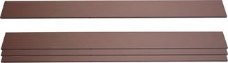 Hhg Hhg - Lote De 4 Lamas De Protecci&oacute;n Wpc Sarthe, Tablas Cortaviento, Aprox. 1 M&sup2;, 180 Cm, Marr&oacute;n