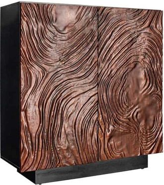 Global Interiors Massives Design Highboard Fluid mit 3D-Effekt