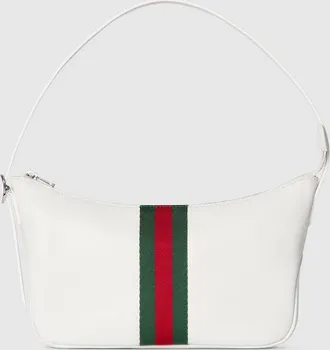 Gucci Lunetta Small Crossbody Bag, White, Leather