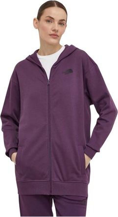 The North Face Zip-through Hoodie - Dames - Outdoor shirts - Paars - XS - Katoen - Fitness