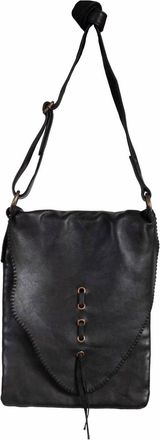 Scully Womens Whipstitch Leather Handbag Purse In Black