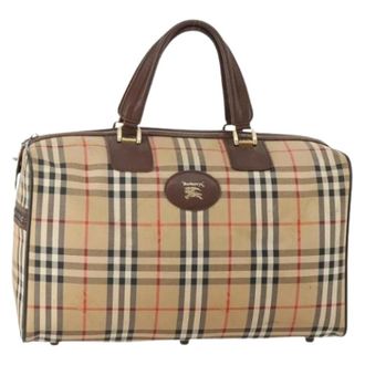 Burberry Pre-owned Weekend Bags, female, Beige, Size: ONE SIZE Pre-owned Vintage Boston Bag
