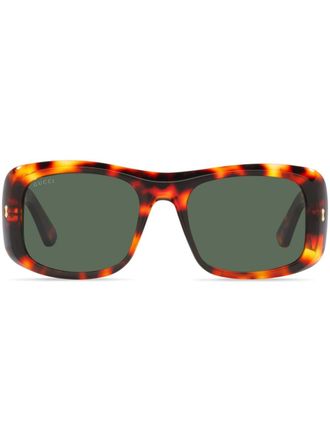 Gucci Occhiali da sole rettangolari GG1080S - Marrone