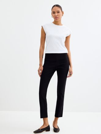 Contemporaine Womens Comfort-waist bengaline pant Fit: Slim leg, regular rise