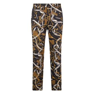 Moschino Rechte broek met fantasieprint - Heren - Straight fit broeken - Veelkleurig - M - Katoen - Broeken