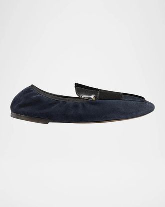Khaite Zoe Patchwork Leather Loafers