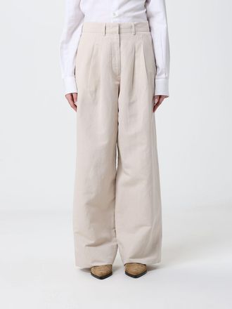 Pantaloni Torino Pantaloni wide-leg PT Torino in lino e cotone