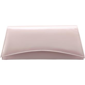 Nina Zoey Faux Leather Clutch in Nude at Nordstrom