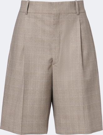 Bottega Veneta Bermudas de lana a cuadros Pr&iacute;ncipe de Gales