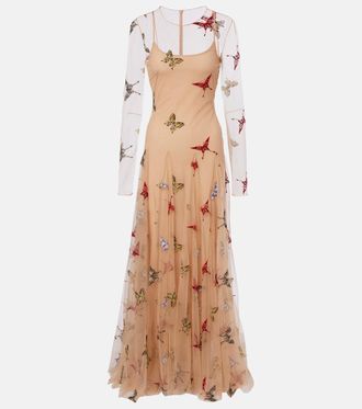 Blumarine Patch-applique maxi dress