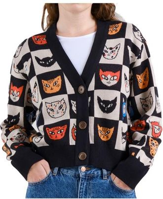 Dedicated Cardigan Kanan Cat Bingo Cardigan f&uuml;r Damen | schwarz
