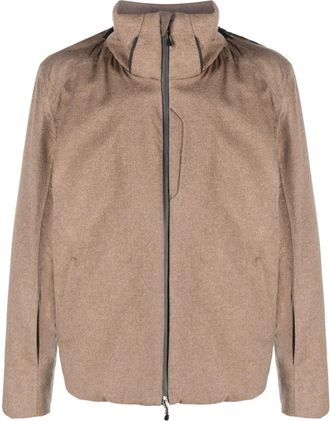Sease Balma hooded cashmere jacket - men - Cashmere/Polyester - 3XL - Brown