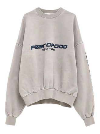 Fear of God Sweater met logoprint en lange mouwen - Grijs
