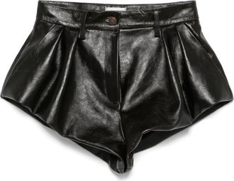 Magda Butrym Flared Leather Shorts - Womens - Sheepskin