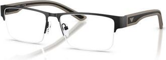 Emporio Armani 55mm Rectangle optical glasses in Black at Nordstrom