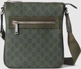 Gucci GG Monogram Small Messenger Bag, Green, Fabric