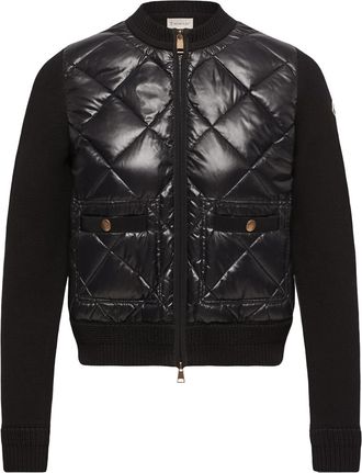 Moncler Moncler Cotton Padded Cardigan, Women, Black, Size: L