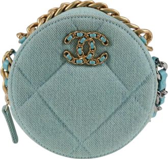 Chanel Ronde Blue Canvas Shoulder Bag (Pre-Owned)