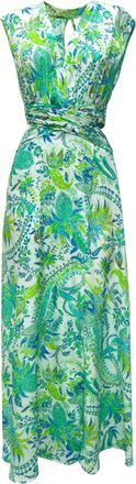 Hanami D'Or Silk Crepe Dress With Embossed Crisscross
