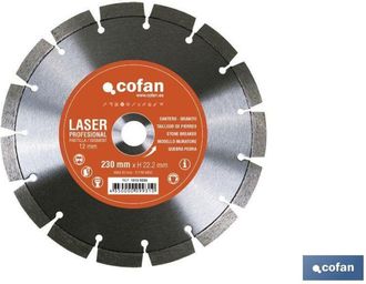 cofan Disco Diamante Modelo Cantero 230mm., Discos De Diamante Segmentado Mod. Cantero Granito Profesional. Uso Para Materiales Muy Abrasivos Y Duros. Excel