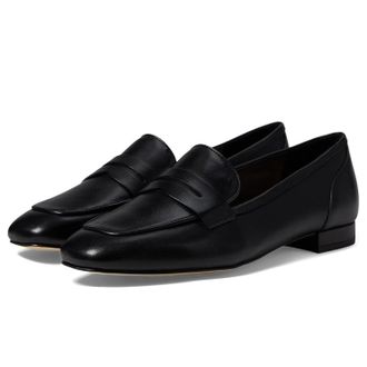Cole Haan Tarese W32637 Loafers Womens Black Leather Slip On VER1563