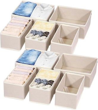 OEM Juego De Organizadores Plegables Para Cajones De Armario - 12 Piezas - Calcetines, Ropa Interior, Accesorios