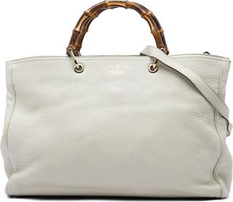Gucci Pre-owned Gucci Large Calfskin Bamboo Shopper Satchel Ladies XEHL7U29JDDROLCM