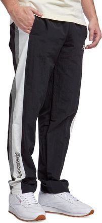 Reebok Mens Reebok Ivy League Crinkled Track Pants Black Regular Fit FTS993