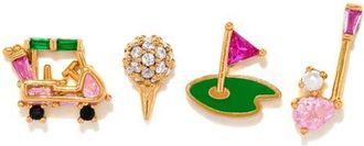 Girls Crew Hole in One Set of 4 Stud Earrings in Gold at Nordstrom