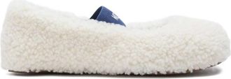 Moon Boot Shearling Ballerinas - Dames - Ballerinas - Wit - 40 EU - Leer - Schoenen