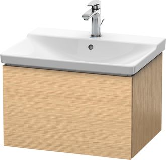 Duravit Duravit L-cube Mueble De Pared, Ancho 620mm, Profundidad 481, 1 Extra&iacute;ble, Se Ajusta A La Medida. Art&iacute;culo 233265, Color: Roble Cepillado Chapa De Mad