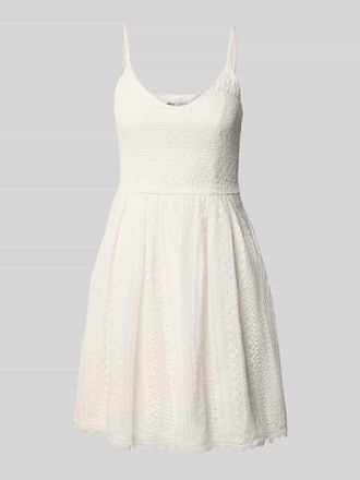 Only Tailliertes Tr&auml;gerkleid aus Baumwoll-Mix Modell HELENA in Offwhite, Gr&ouml;&szlig;e 34