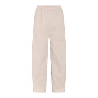 Inwear Broeken, Dames, Beige, XS, Katoen, Stone broek met relaxte pasvorm