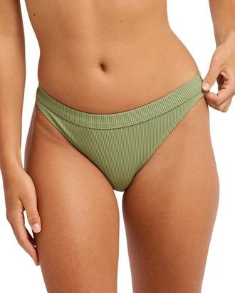 Roxy Bikini-Hose ROXY Roxy Love, Damen, Gr. L, US-Gr&ouml;ssen, oil gr&uuml;n, Obermaterial: 91% Nylon, 9% Elasthan;, Badehosen Bikini-Hose