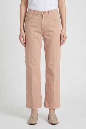 Brunello Cucinelli Papaya Cotton Straight Leg Trousers, Brand Size 44 (US Size 10)