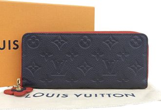 Louis Vuitton Marine Rouge Monogram Navy Monogram Empreinte Coin Purse/Coin Case (Pre-Owned)