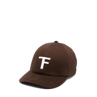 Tom Ford Canvas Cap - unisex - Tom Ford - Hats & Caps - Brown - M - Accessories