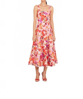 Saloni Sabrina Dress In Kinjaro Garden