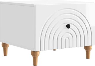 vidaXL Mesa De Caf&eacute; Brillante 49 X 50 X 40 Cm Madera De Ingenier&iacute;a Vidaxl