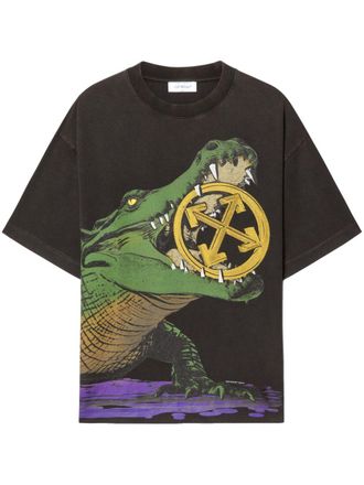 Off-white Croco Skate T-shirt - Zwart