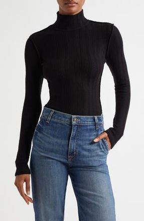 Smythe Pointelle Turtleneck in Black at Nordstrom Rack, Size Medium