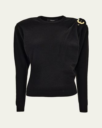 Versace Wool Knit Buckle Sweater